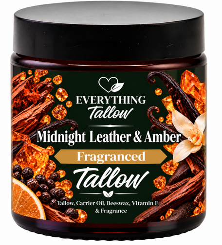 Midnight Leather & Amber Tallow